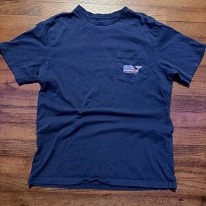 Vineyard Vines Classic Navy Tee with Pocket